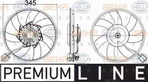 HELLA 8EW 351 104-551 - Вентилятор, охлаждение двигателя autosila-amz.com