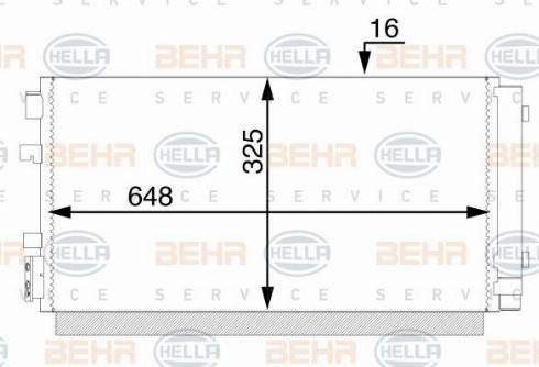 HELLA 8FC 351 004-714 - Конденсатор кондиционера autosila-amz.com