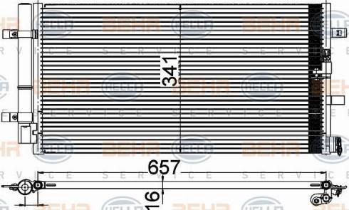 HELLA 8FC 351 000-314 - Конденсатор кондиционера autosila-amz.com