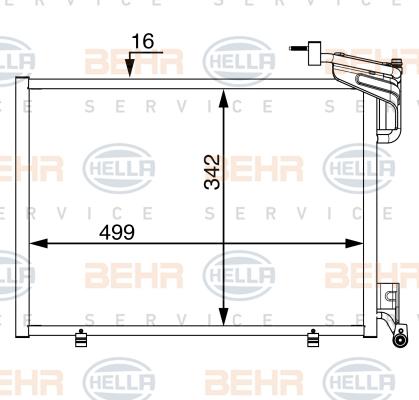 HELLA 8FC 351 001-584 - Конденсатор кондиционера autosila-amz.com