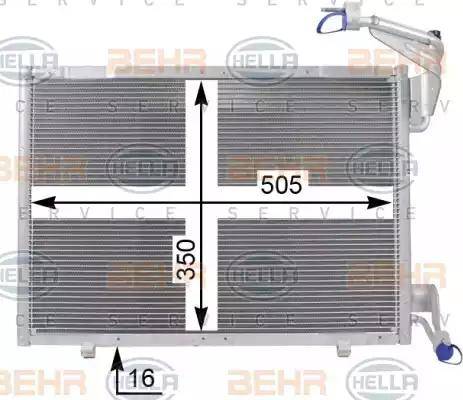 HELLA 8FC 351 001-581 - Конденсатор кондиционера autosila-amz.com