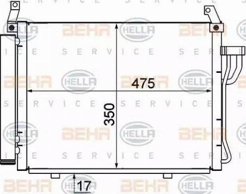 HELLA 8FC 351 001-211 - Конденсатор кондиционера autosila-amz.com