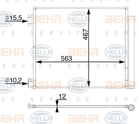 HELLA 8FC 351 008-684 - Конденсатор кондиционера autosila-amz.com