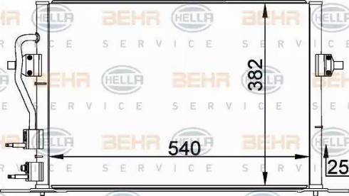 HELLA 8FC 351 035-581 - Конденсатор кондиционера autosila-amz.com