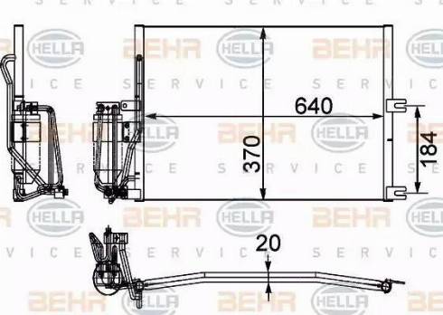 HELLA 8FC 351 036-031 - Конденсатор кондиционера autosila-amz.com