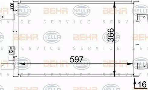 HELLA 8FC 351 036-111 - Конденсатор кондиционера autosila-amz.com