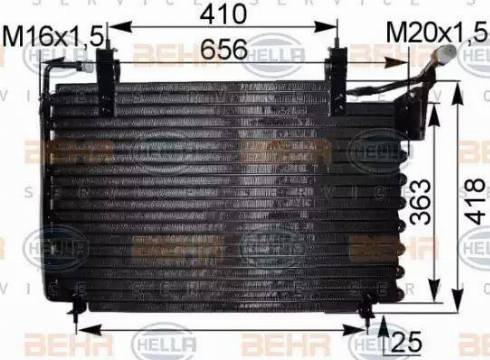 HELLA 8FC 351 036-711 - Конденсатор кондиционера autosila-amz.com