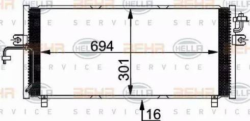 HELLA 8FC 351 038-491 - Конденсатор кондиционера autosila-amz.com