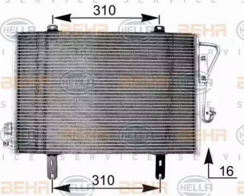 HELLA 8FC 351 038-591 - Конденсатор кондиционера autosila-amz.com