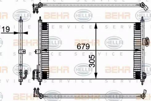 HELLA 8FC 351 038-581 - Конденсатор кондиционера autosila-amz.com