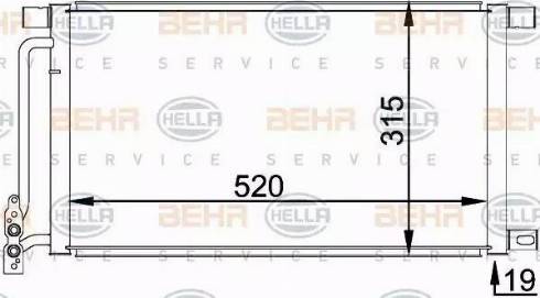 HELLA 8FC 351 038-214 - Конденсатор кондиционера autosila-amz.com