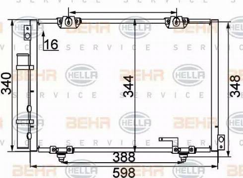 HELLA 8FC 351 038-731 - Конденсатор кондиционера autosila-amz.com