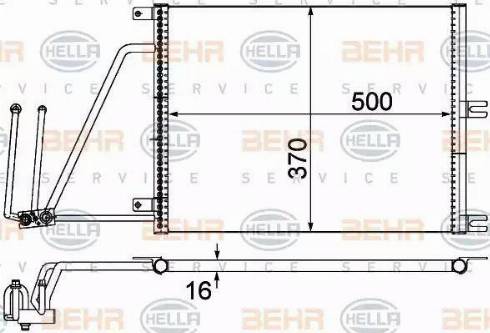 HELLA 8FC 351 037-634 - Конденсатор кондиционера autosila-amz.com