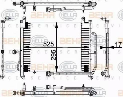 HELLA 8FC 351 037-121 - Конденсатор кондиционера autosila-amz.com