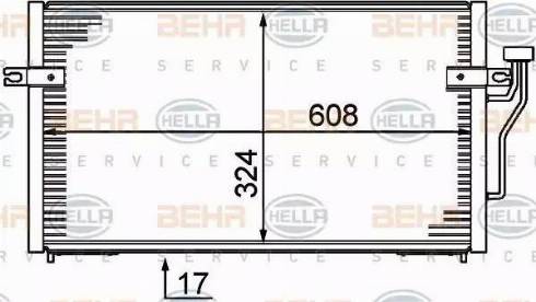 HELLA 8FC 351 037-351 - Конденсатор кондиционера autosila-amz.com