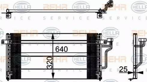 HELLA 8FC 351 037-371 - Конденсатор кондиционера autosila-amz.com