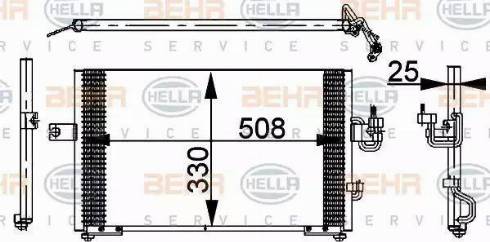 HELLA 8FC 351 037-271 - Конденсатор кондиционера autosila-amz.com