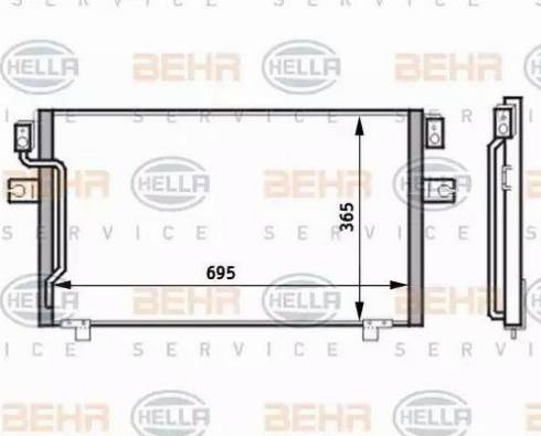 HELLA 8FC 351 024-171 - Конденсатор кондиционера autosila-amz.com