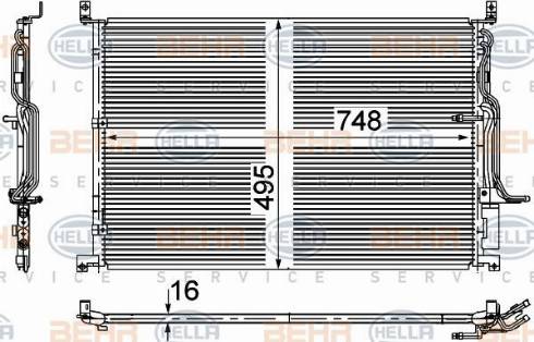 HELLA 8FC 351 100-724 - Конденсатор кондиционера autosila-amz.com