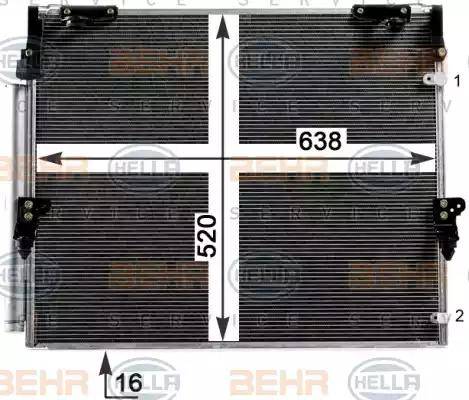 HELLA 8FC 351 344-151 - Конденсатор кондиционера autosila-amz.com