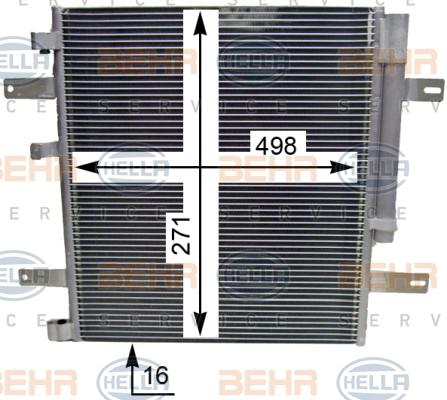 HELLA 8FC 351 344-291 - Конденсатор кондиционера autosila-amz.com