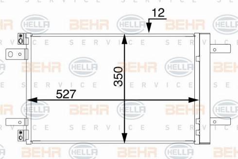 HELLA 8FC 351 345-124 - Конденсатор кондиционера autosila-amz.com