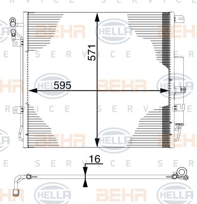 HELLA 8FC 351 341-784 - Конденсатор кондиционера autosila-amz.com