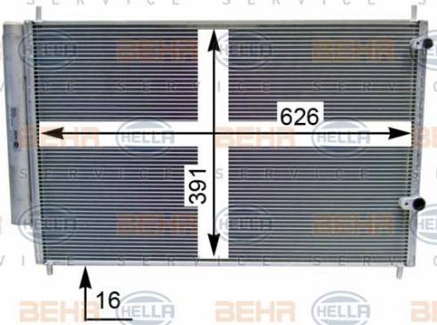 HELLA 8FC 351 343-424 - Конденсатор кондиционера autosila-amz.com