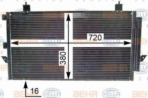 HELLA 8FC 351 343-374 - Конденсатор кондиционера autosila-amz.com