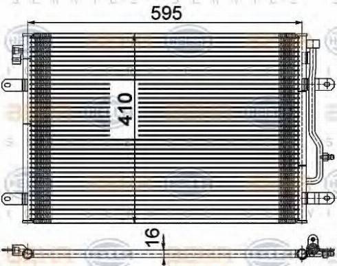 HELLA 8FC 351 309-481 - Конденсатор кондиционера autosila-amz.com