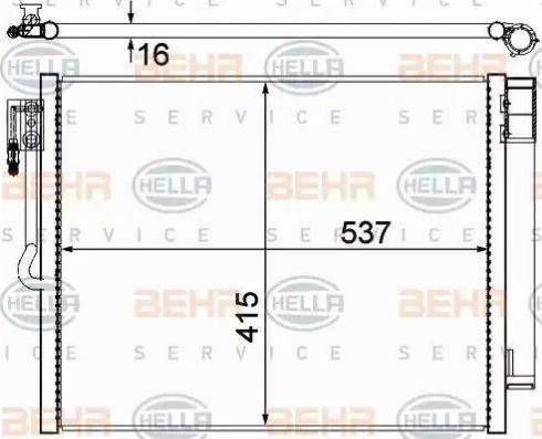 HELLA 8FC 351 309-564 - Конденсатор кондиционера autosila-amz.com