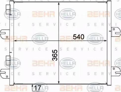 HELLA 8FC 351 309-071 - Конденсатор кондиционера autosila-amz.com