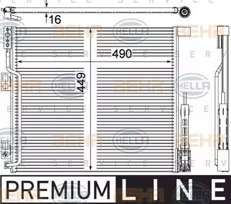 HELLA 8FC 351 309-181 - Конденсатор кондиционера autosila-amz.com