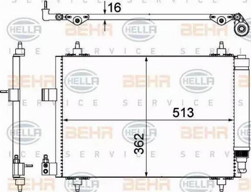 HELLA 8FC 351 309-331 - Конденсатор кондиционера autosila-amz.com