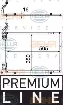 HELLA 8FC 351 309-271 - Конденсатор кондиционера autosila-amz.com