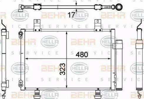 HELLA 8FC 351 304-431 - Конденсатор кондиционера autosila-amz.com