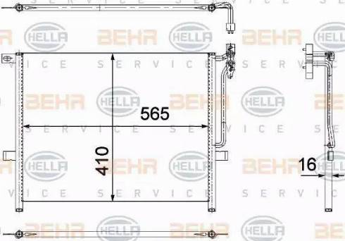 HELLA 8FC 351 304-511 - Конденсатор кондиционера autosila-amz.com