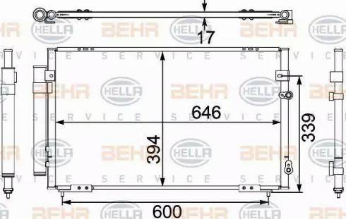 HELLA 8FC 351 304-101 - Конденсатор кондиционера autosila-amz.com