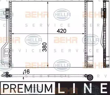 HELLA 8FC 351 304-291 - Конденсатор кондиционера autosila-amz.com