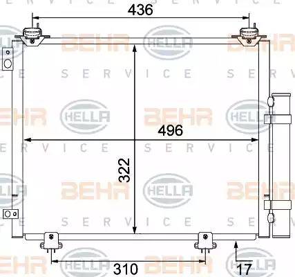 HELLA 8FC 351 304-221 - Конденсатор кондиционера autosila-amz.com