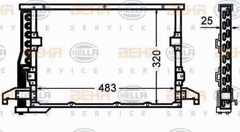 HELLA 8FC 351 305-071 - Конденсатор кондиционера autosila-amz.com