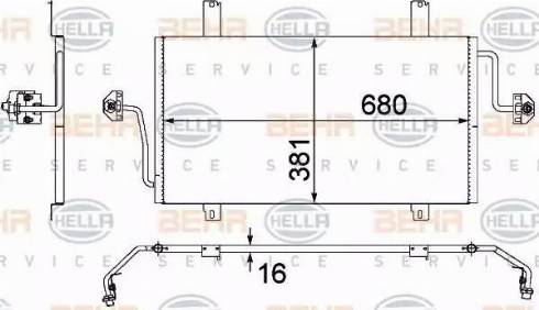 HELLA 8FC 351 306-531 - Конденсатор кондиционера autosila-amz.com