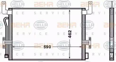 HELLA 8FC 351 306-521 - Конденсатор кондиционера autosila-amz.com