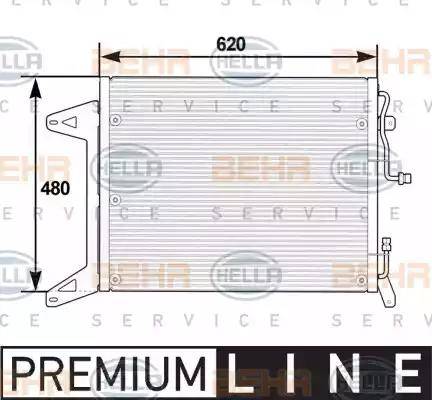 HELLA 8FC 351 300-051 - Конденсатор кондиционера autosila-amz.com