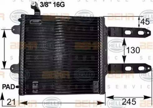 HELLA 8FC 351 300-161 - Конденсатор кондиционера autosila-amz.com