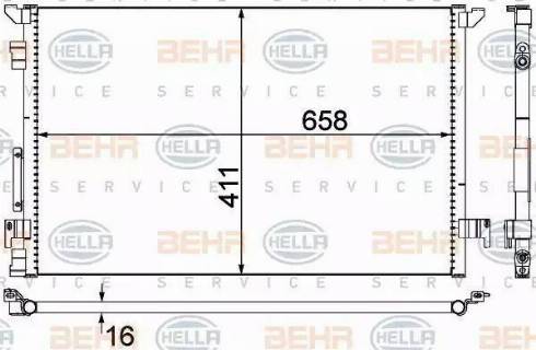 HELLA 8FC 351 300-304 - Конденсатор кондиционера autosila-amz.com