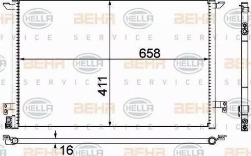 HELLA 8FC 351 300-314 - Конденсатор кондиционера autosila-amz.com