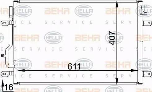 HELLA 8FC 351 300-241 - Конденсатор кондиционера autosila-amz.com