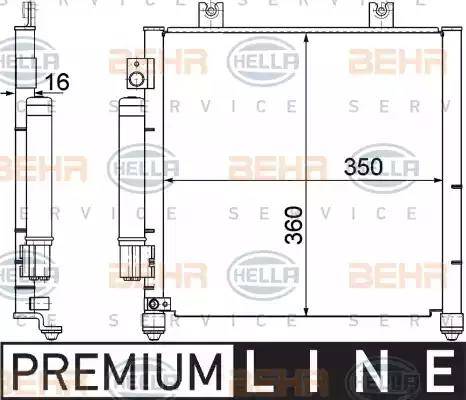 HELLA 8FC 351 301-411 - Конденсатор кондиционера autosila-amz.com