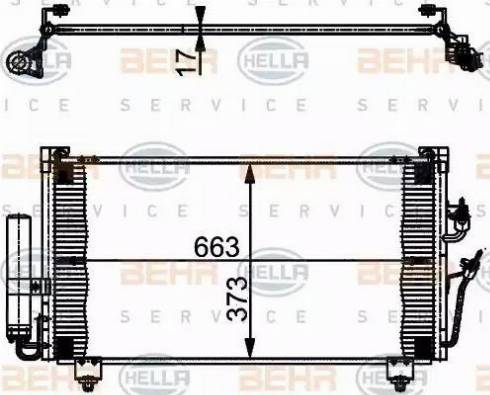 HELLA 8FC 351 301-581 - Конденсатор кондиционера autosila-amz.com